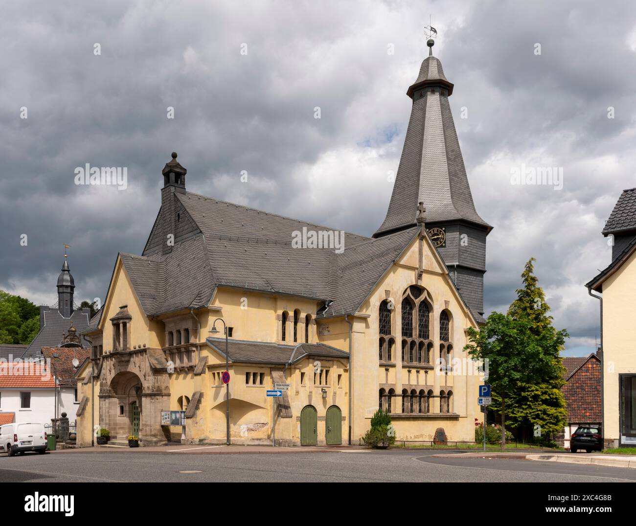 Grossalmerode, Ev. Kirche Stock Photo