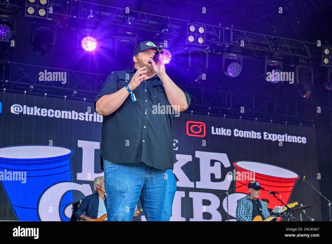 Eridge, UK, 14 June 2024. The Luke Combs Experience plays at the Black