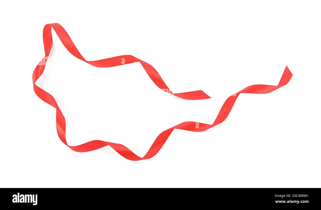 One beautiful red ribbon Cut Out Stock Images & Pictures - Alamy