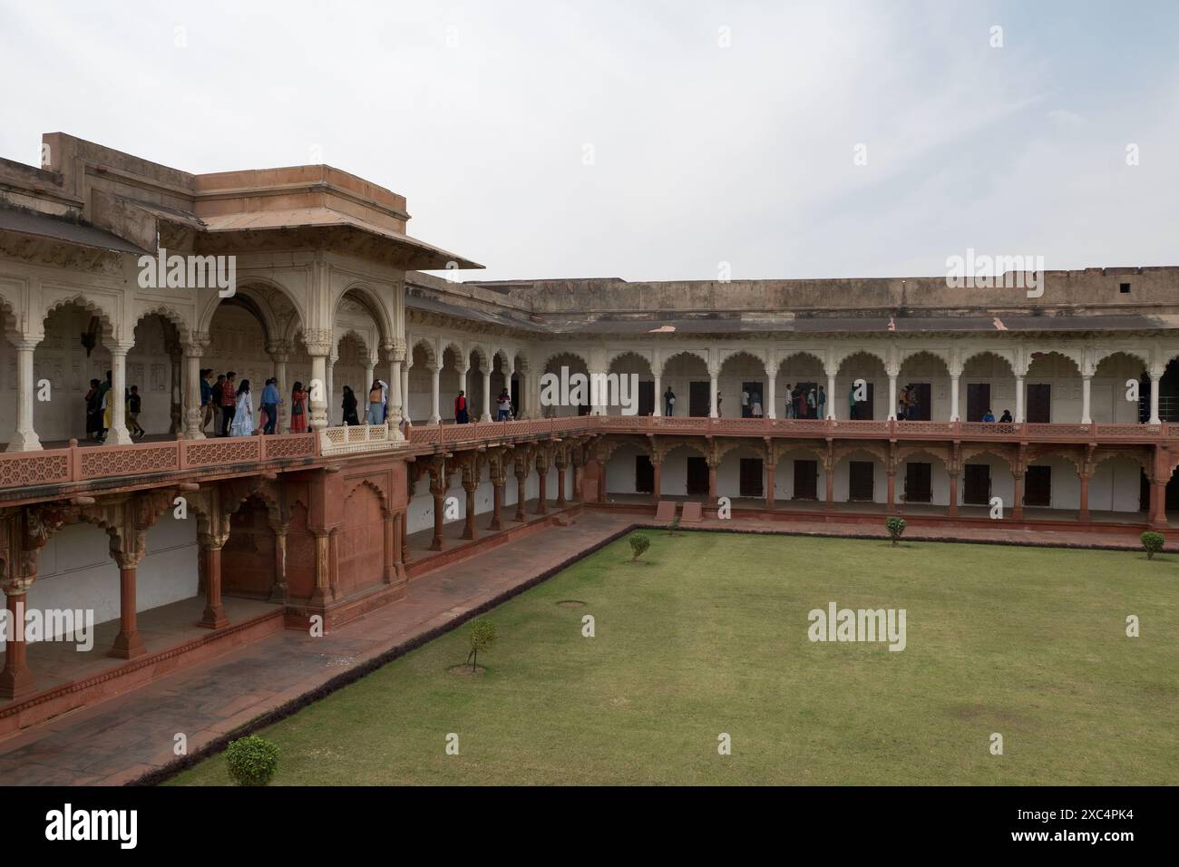 Agra, India: Agra Red fort. The fortifications near the Taj Mahal are a ...