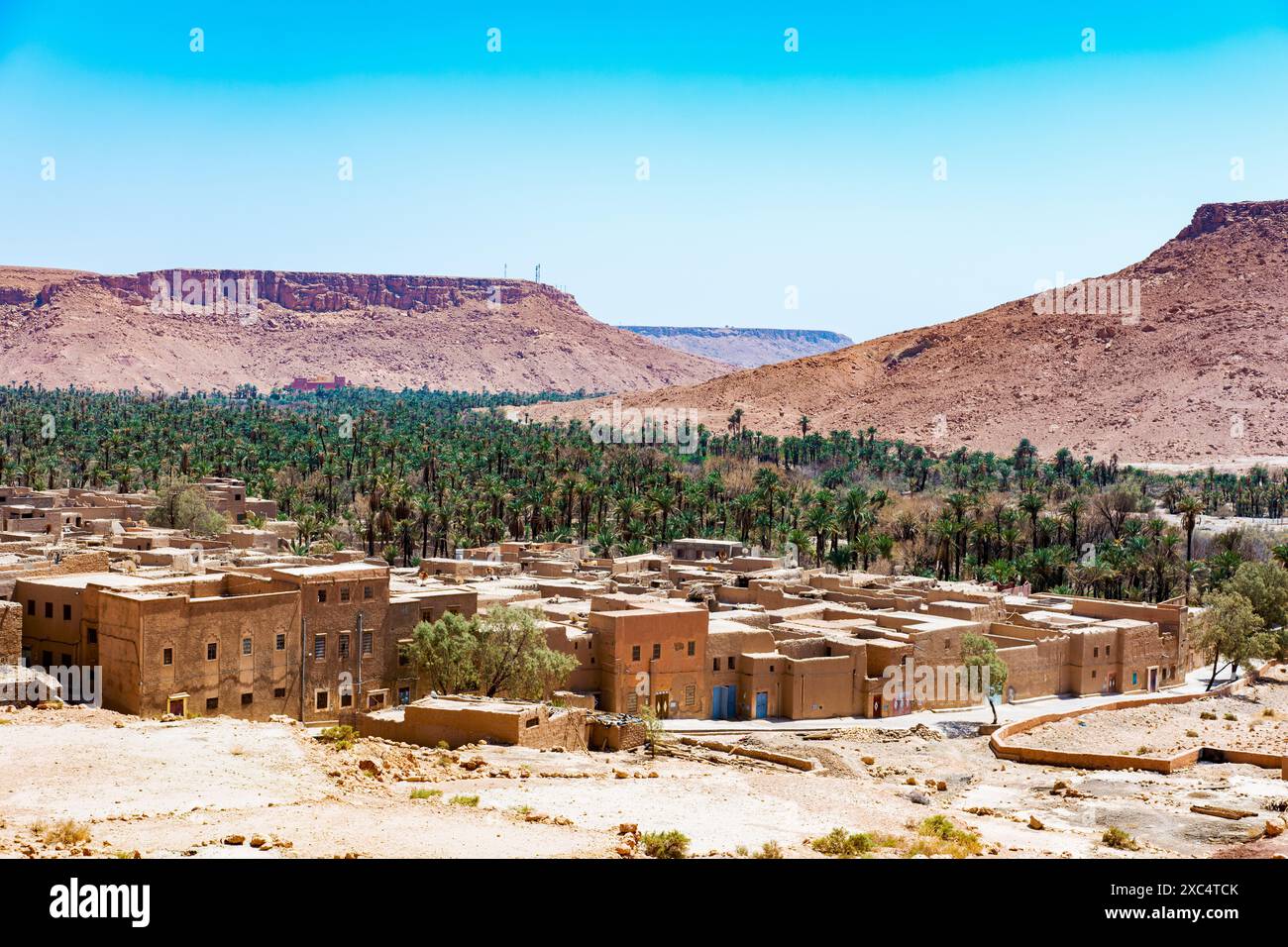 Ziz Valley In Morocco: One Of The Largest Oases In The World Stock Photo