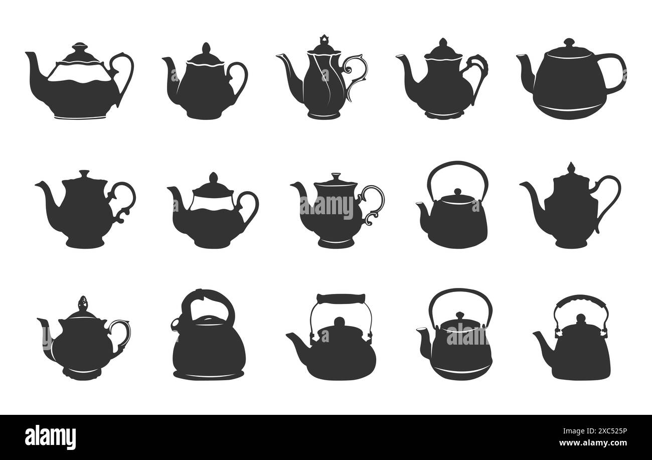 Ceramic teapot silhouette, Teapot silhouette, Decorative teapot
