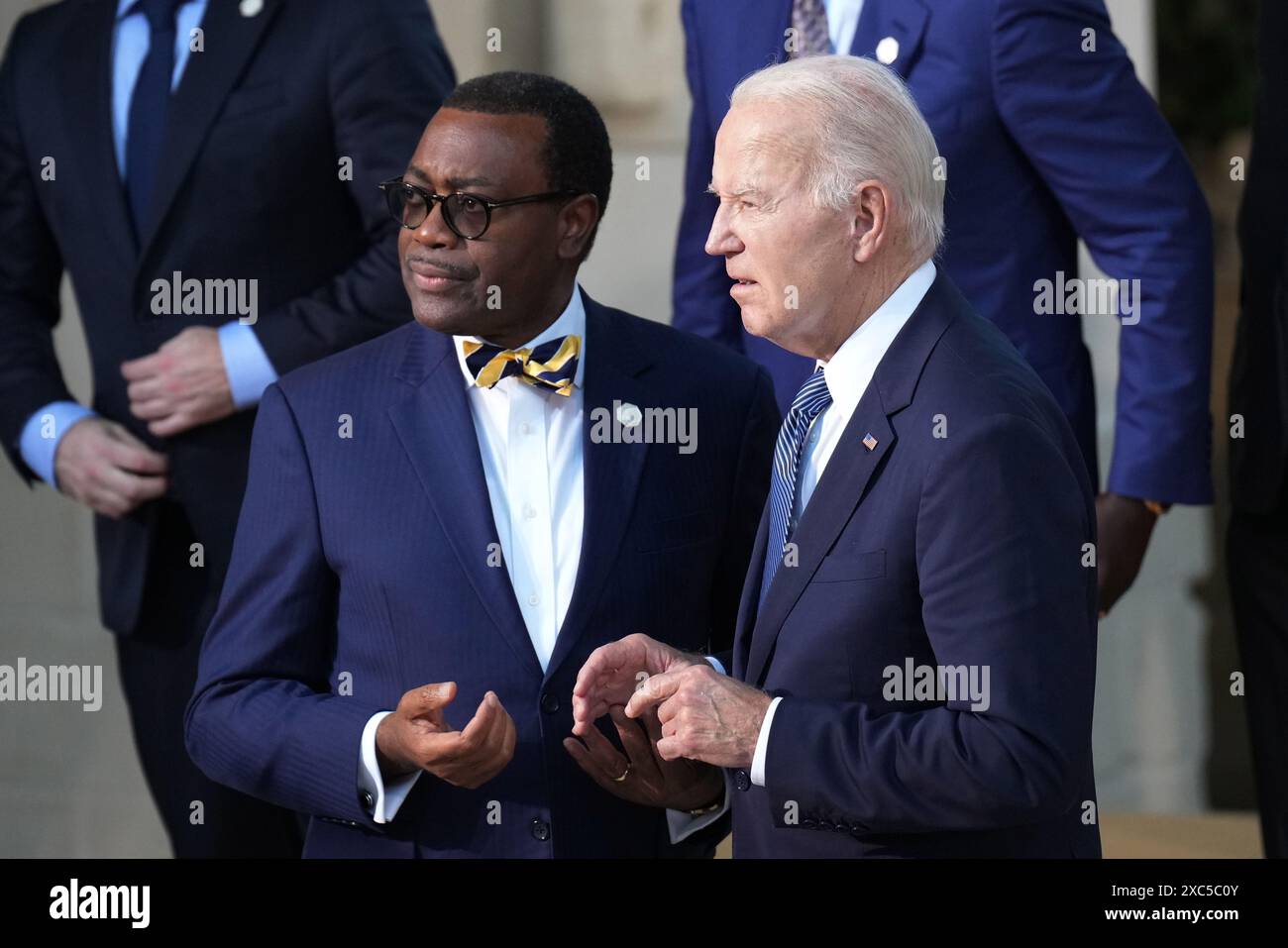 President of African Development Bank Akinwumi Adesina and US President ...