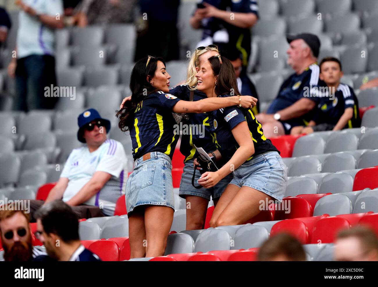 Jade Kelly Mills (left), the girlfriend of Scotland goalkeeper Angus
