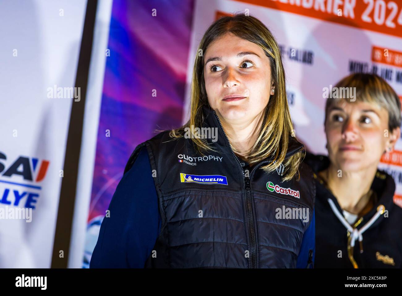 OLEA Charlotte, PAGES Cécile, Renault Clio Rally5, portrait during the Rallye Vosges - Grand-Est 2024, 4th round of the Championnat de France des Rallyes 2024, from June 15 to 16 in Gérardmer, France - Photo Bastien Roux/DPPI Credit: DPPI Media/Alamy Live News Stock Photo