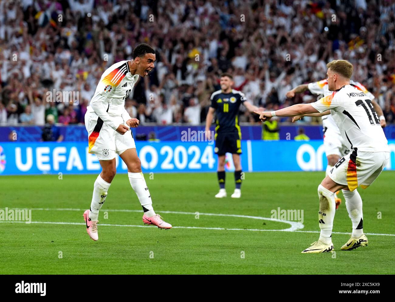 Germany s Jamal Musiala Celebrates Scoring Their Side s Second Goal Of 