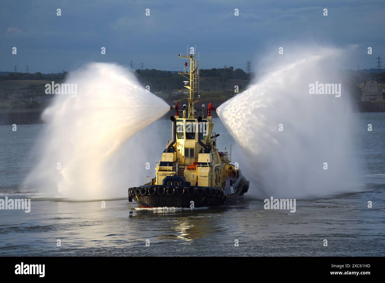 Svitzer Bootle puts on a spectacular display of the tug’s water ...