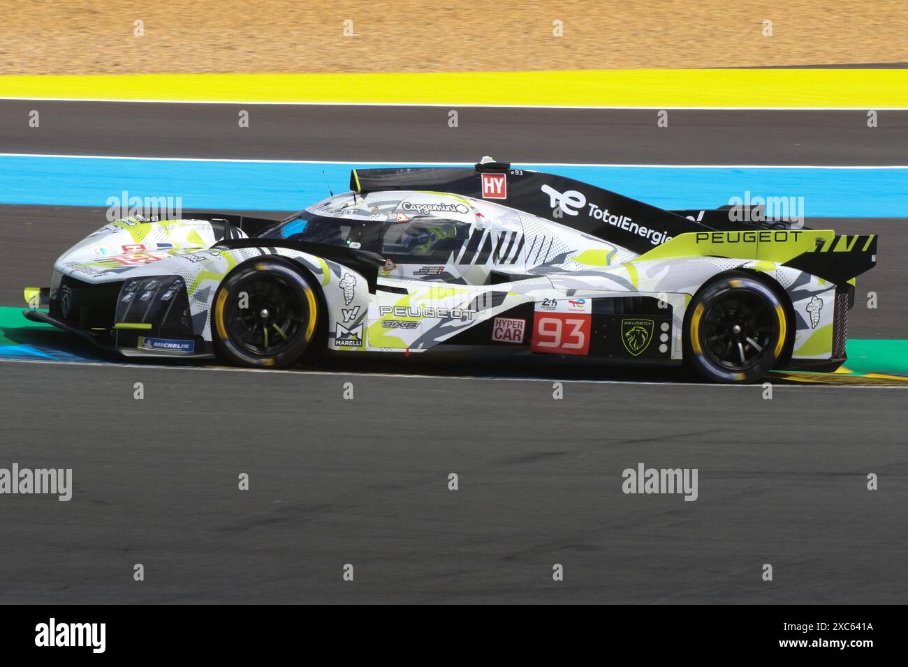 Le Mans June 2024 Peugeot 9X8 93 car Jean-Eric Vergne Mikkel Jensen and ...