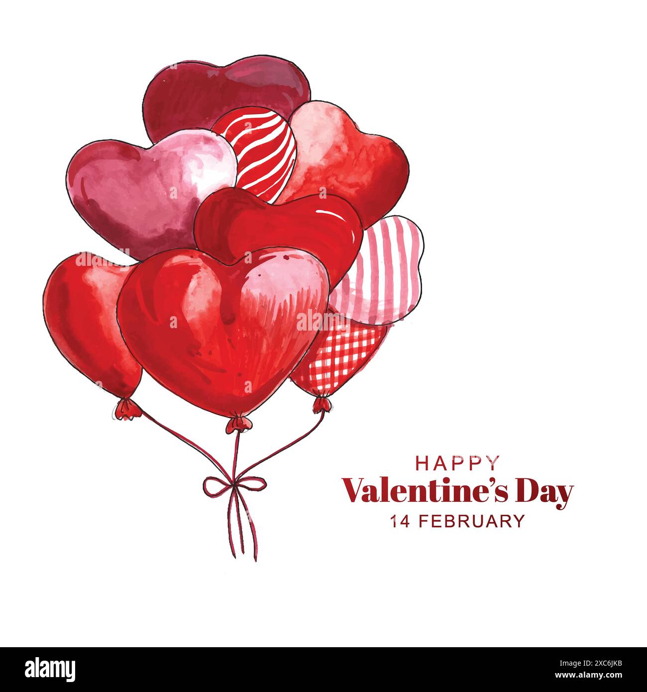 Beautiful heart shape valentines day card design Stock Vector Image ...
