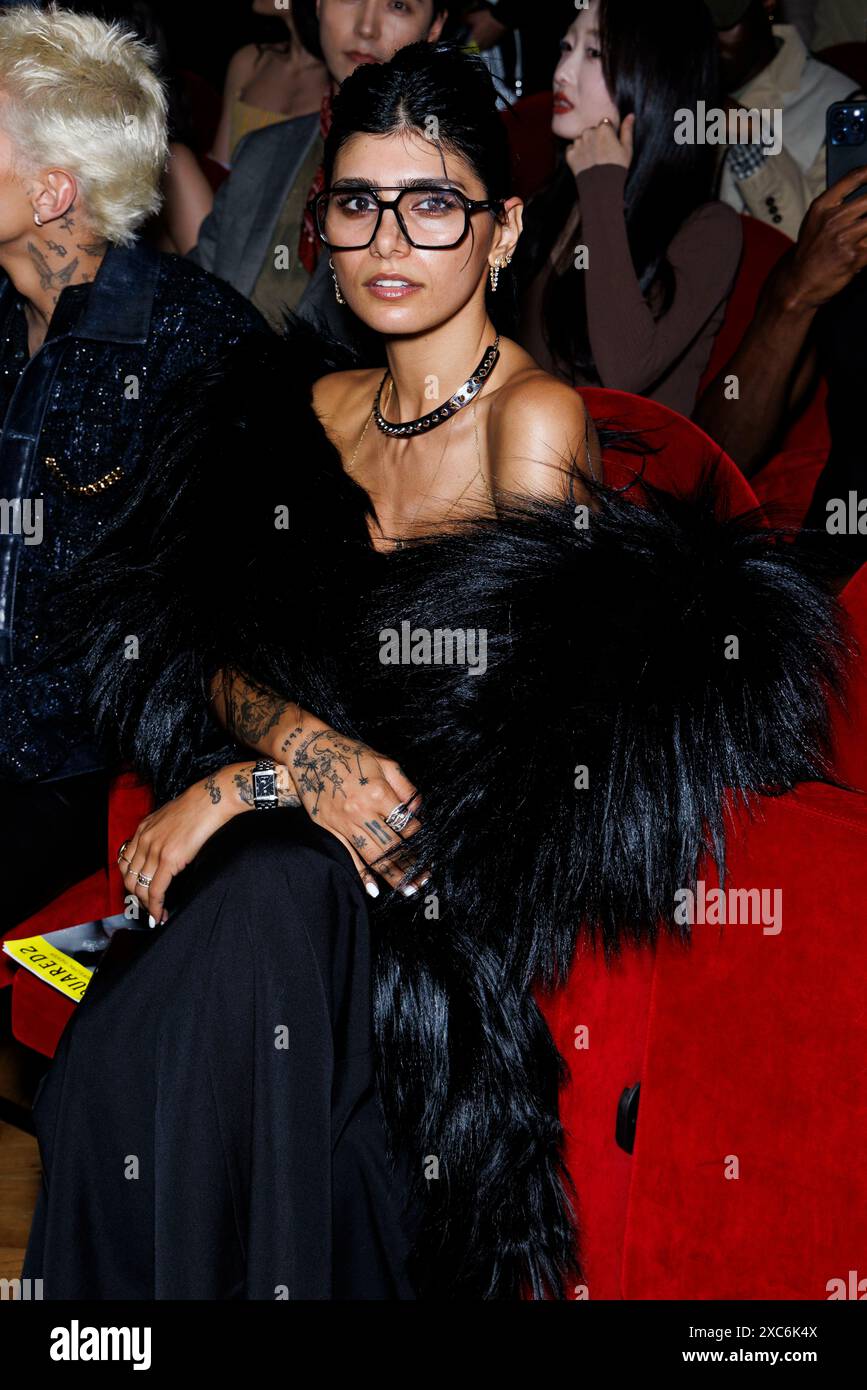 Milan, Italien. 15th June, 2024. Mia Khalifa attends DSQUARED2 Spring/Summer 2025 Runway during