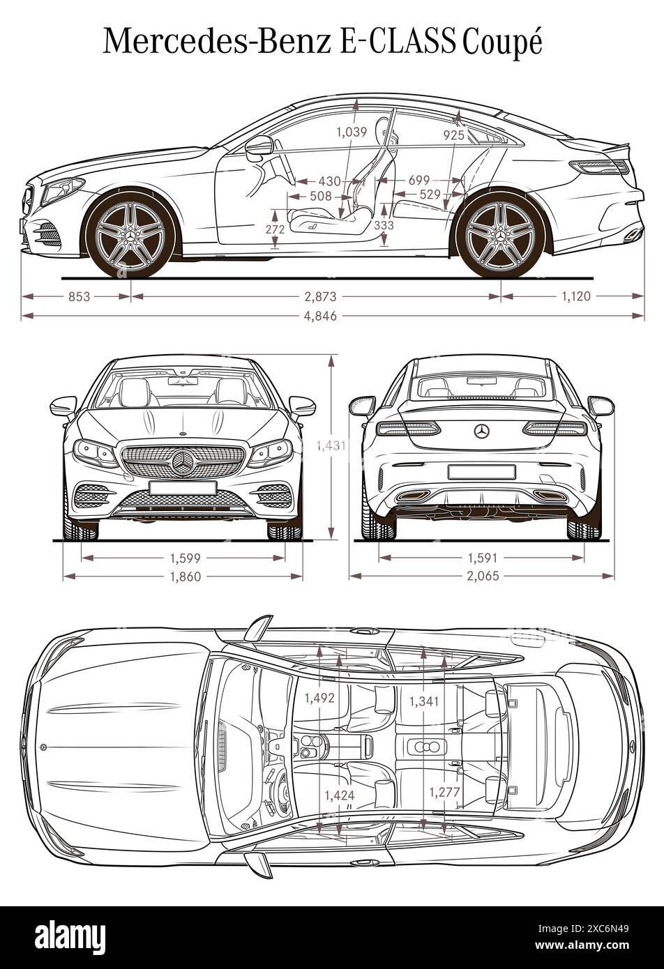 Mercedes benz e class coupe Stock Vector Images Alamy