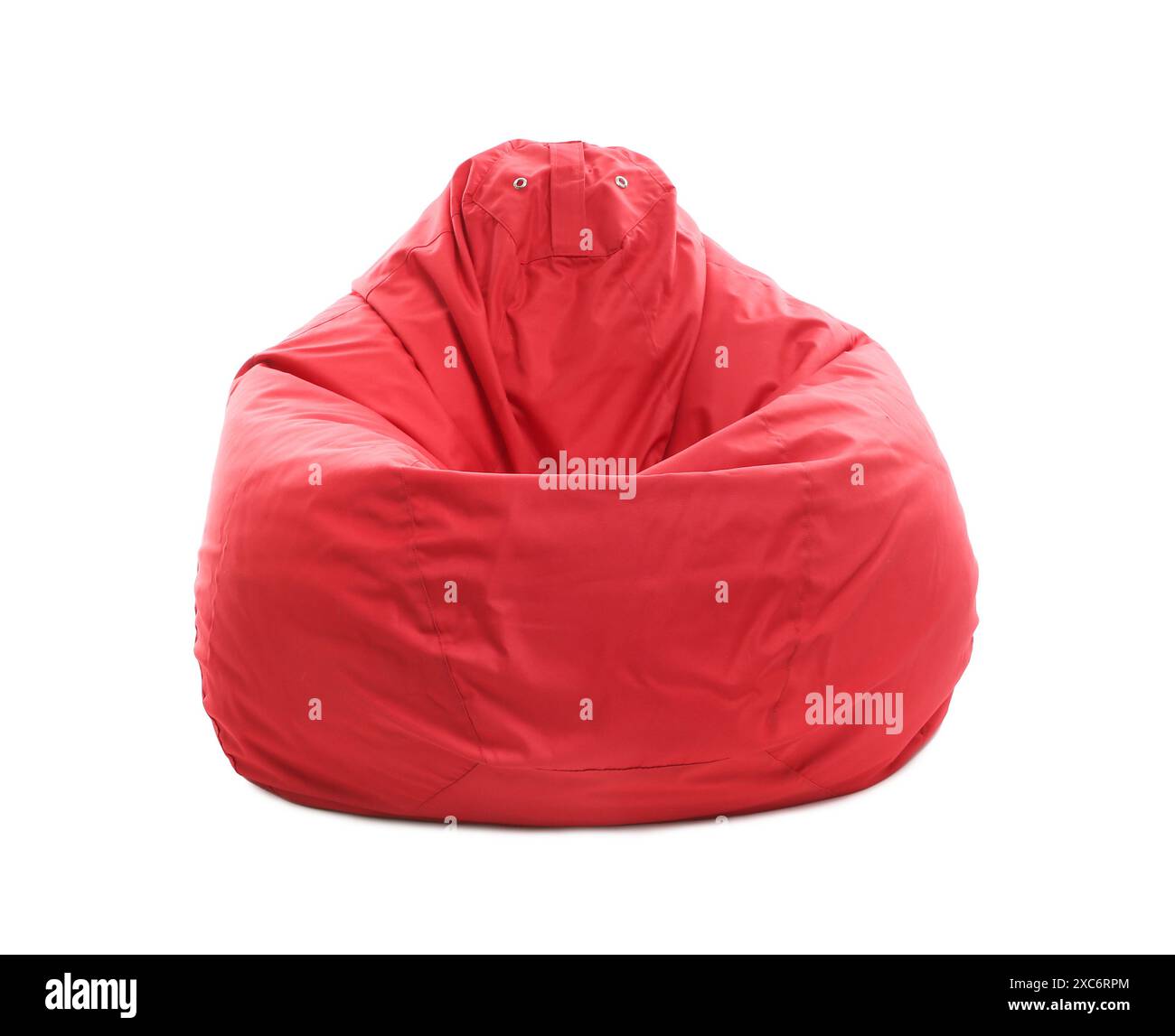 Red bean bag chair isolated on white Stock Photo