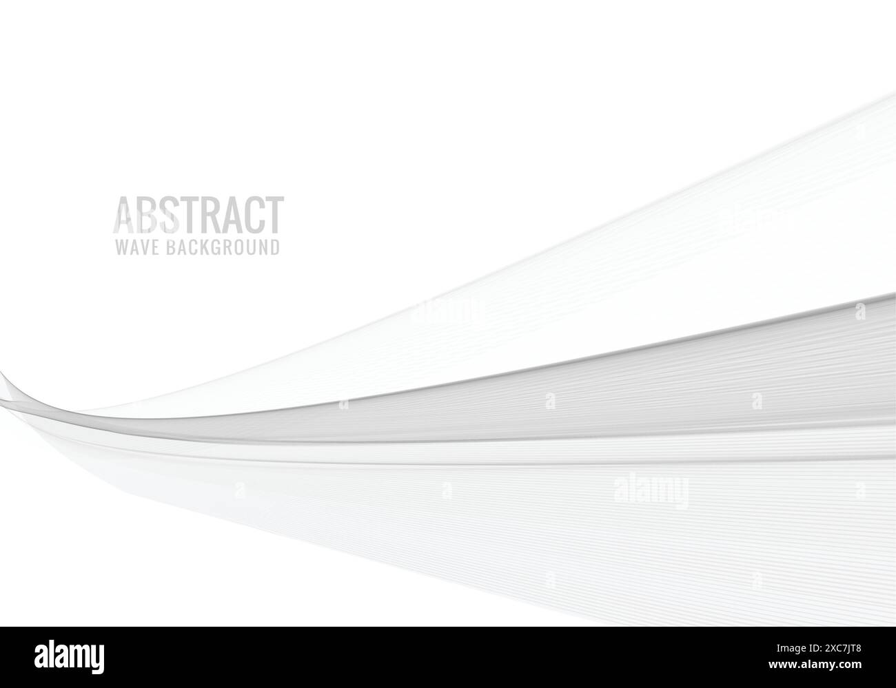 Abstract gray flowing wave background Stock Vector