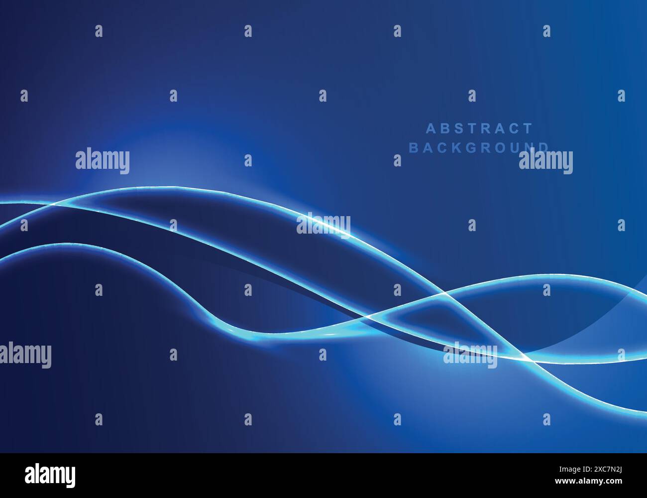 Abstract light blue flowing wave background Stock Vector