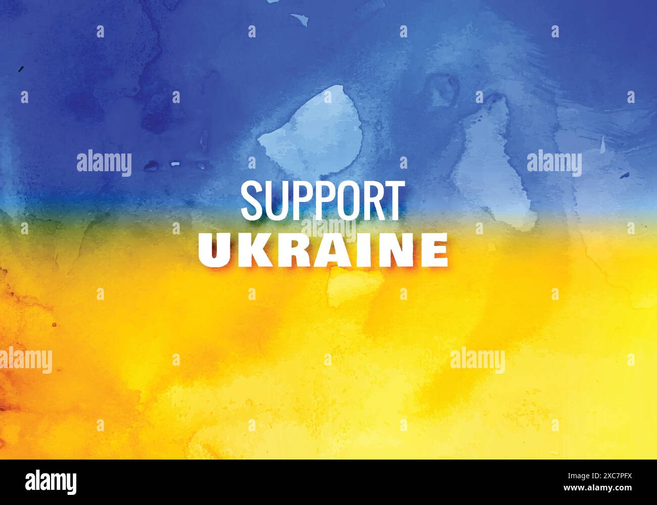Modern flag theme support ukraine text texture background Stock Vector