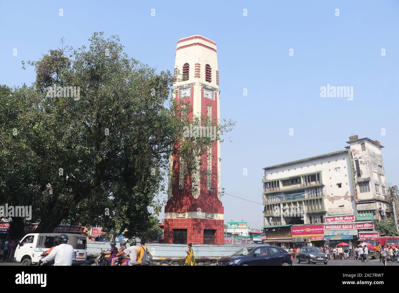 A beautiful morning view of the clock tower of Dehradun, Uttarakhand