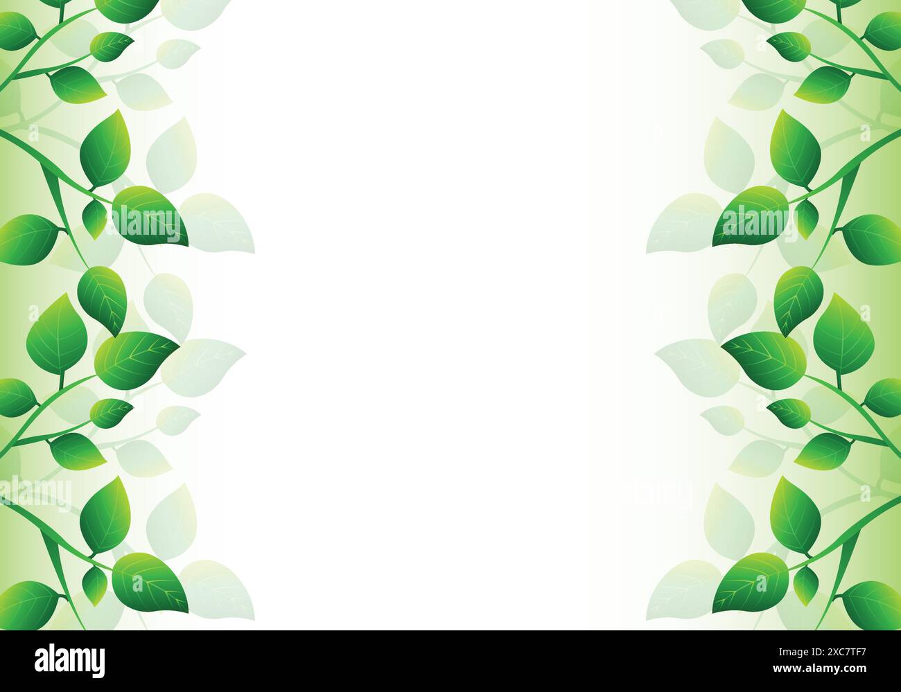 Decorative green leaves background Stock Vector Images - Alamy