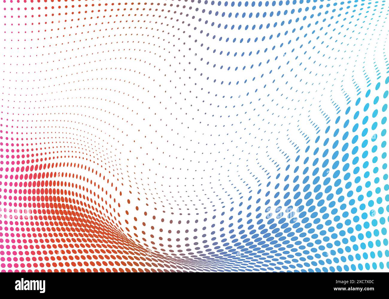 Abstract colorful dotted wave background Stock Vector