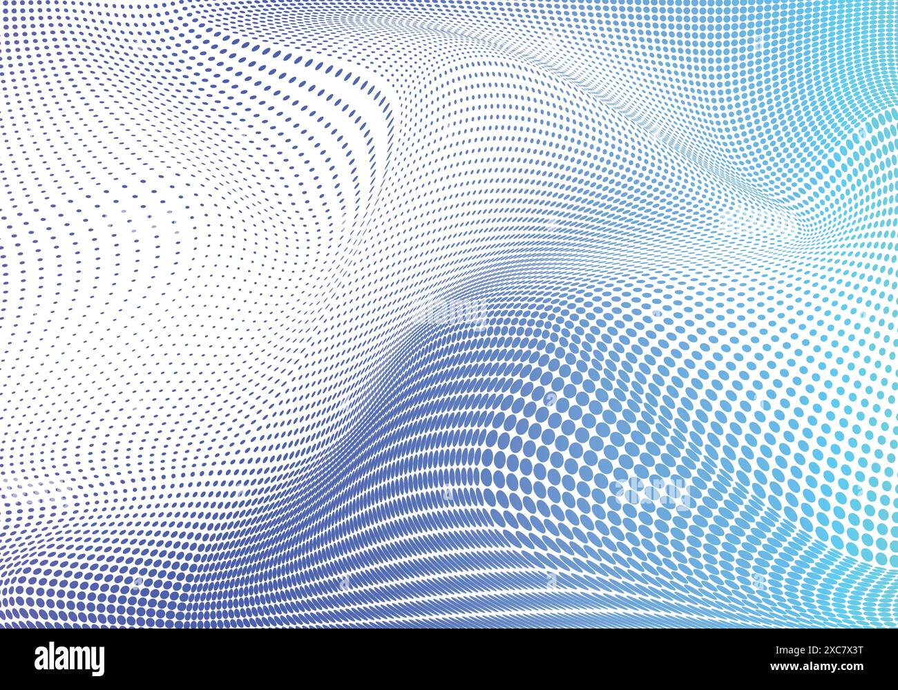 Abstract colorful dotted wave background Stock Vector