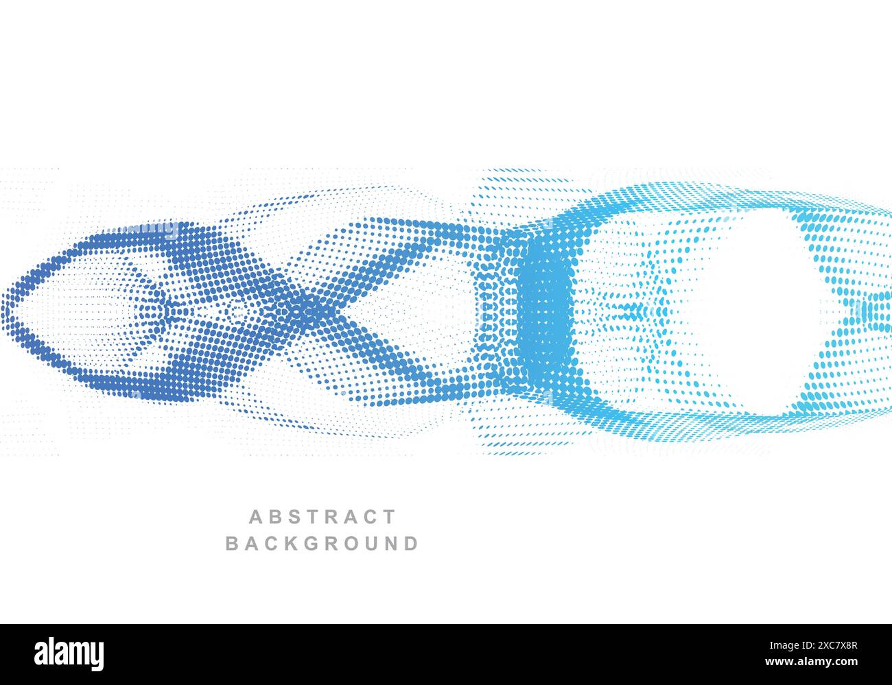 Abstract blue dotted flowing wave background illustration Stock Vector ...