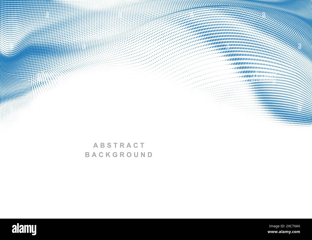 Abstract blue dotted flowing wave background illustration Stock Vector ...