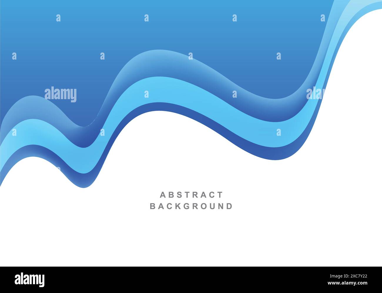 Abstract blue stylish creative business flowing wave background Stock Vector