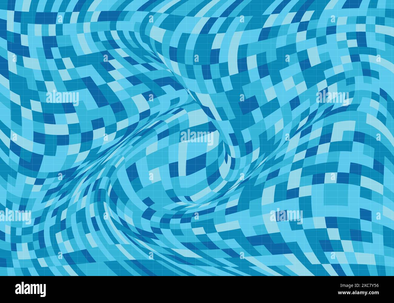 Abstract blue mosaic wave background Stock Vector Image & Art - Alamy