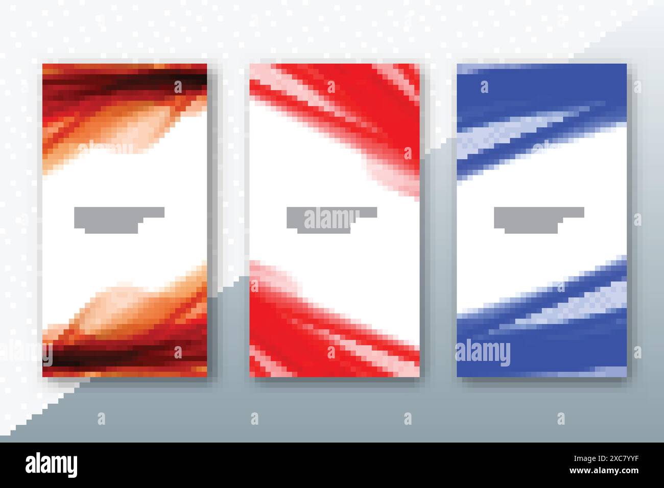 Abstract flowing colorful lines wave banners set background Stock Vector