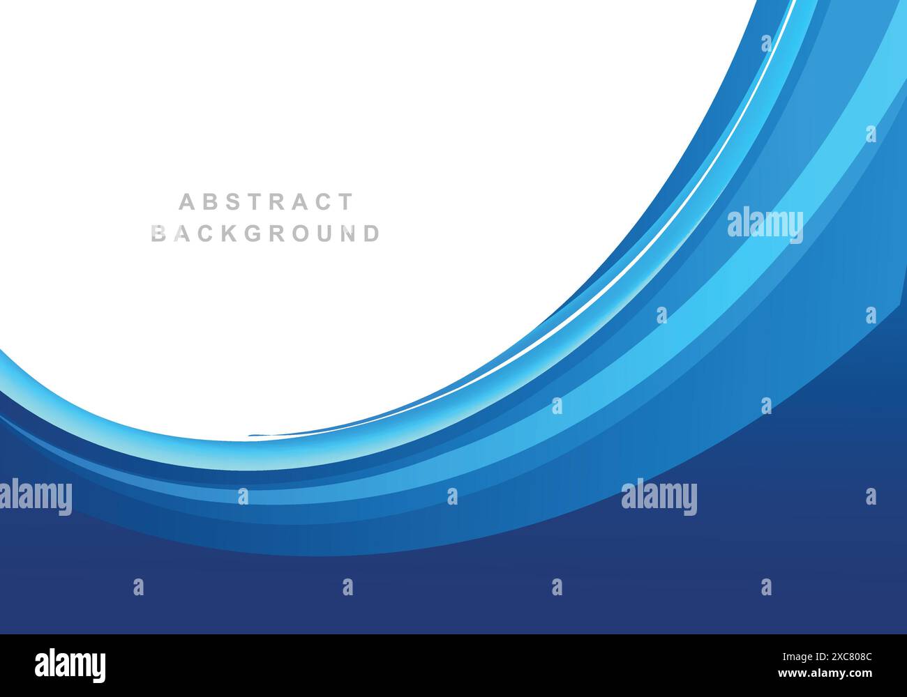 Abstract blue smooth flowing elegant wave background Stock Vector
