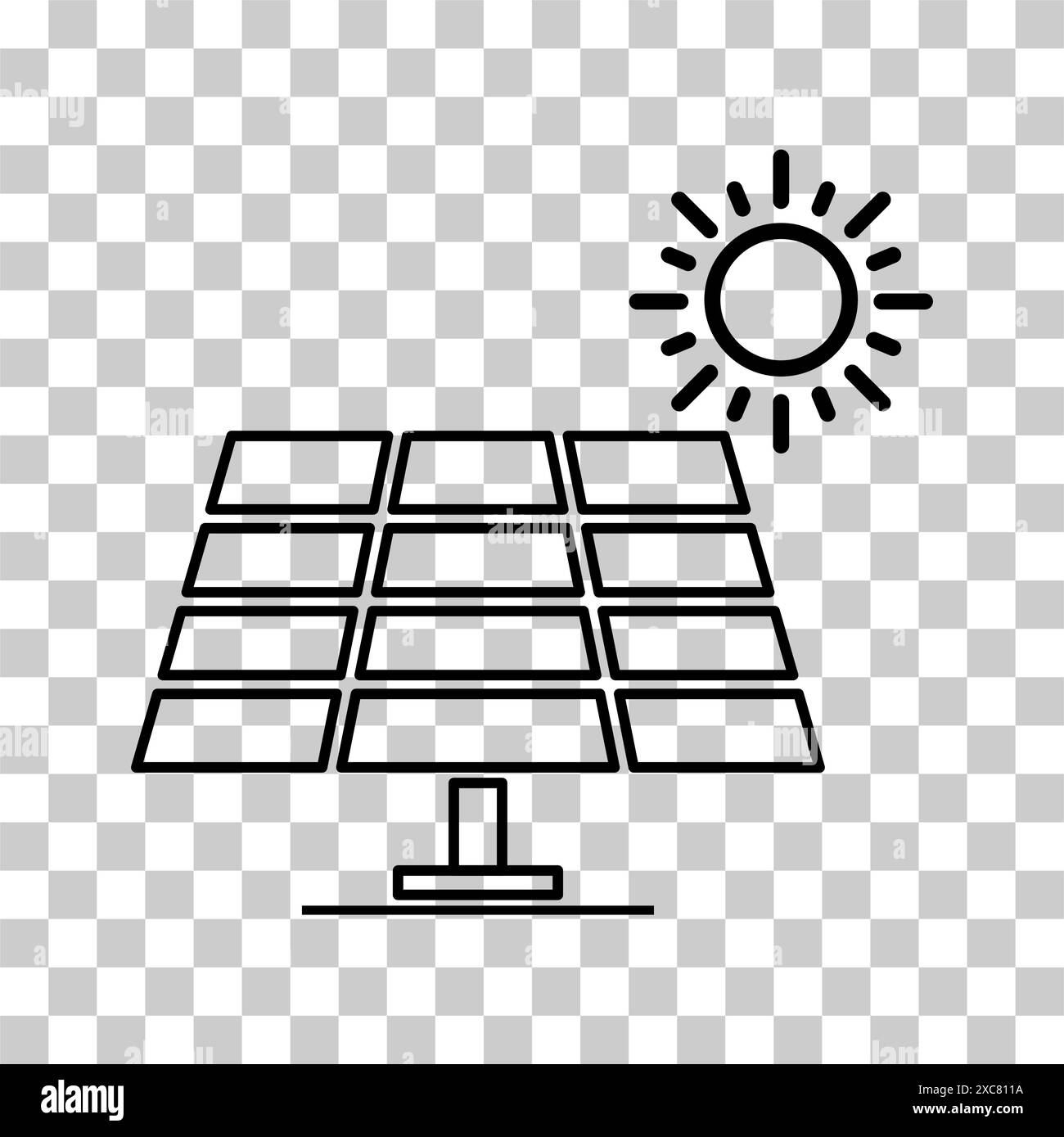 Solar panel icon, green power technology, ecology alternative energy ...