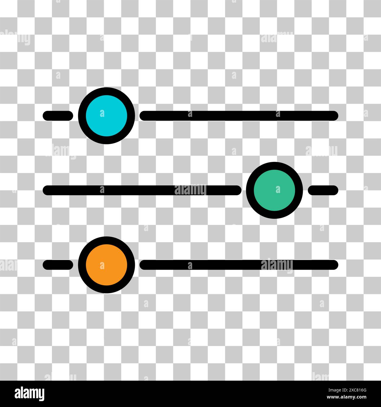 Volume mixer control icon, filter sound symbol button, switch sign ...