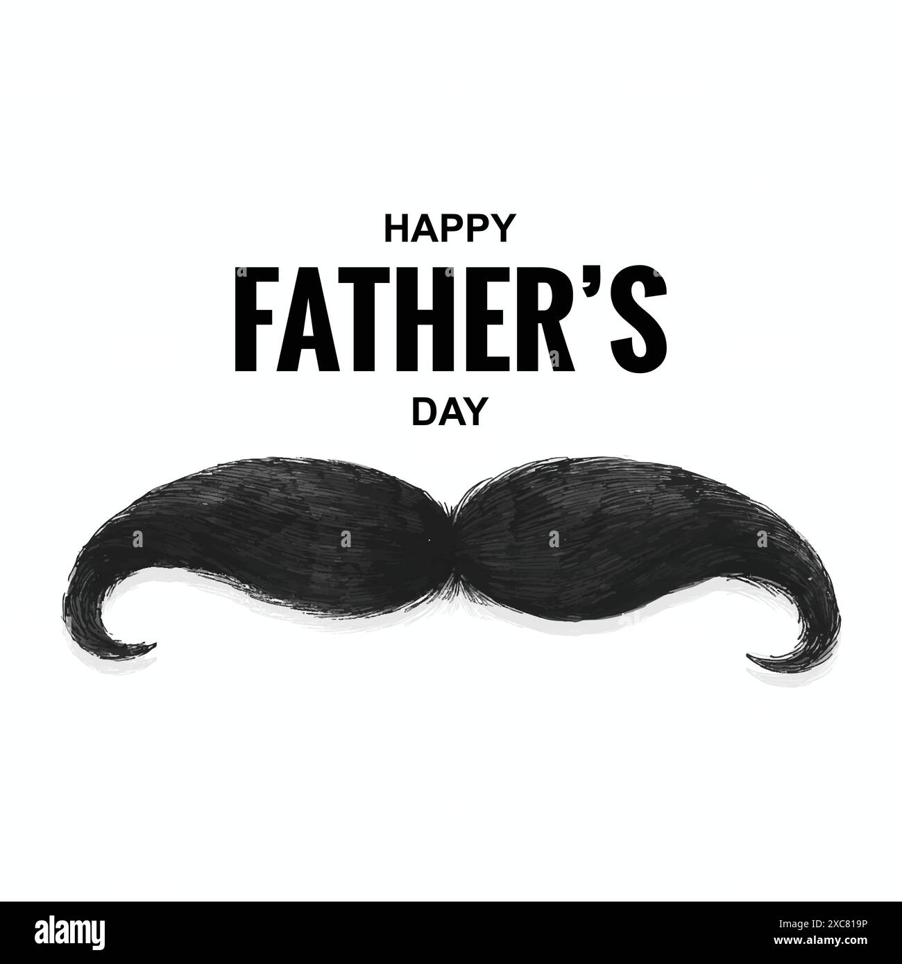 Happy fathers day nice mustache card design Stock Vector Image & Art ...