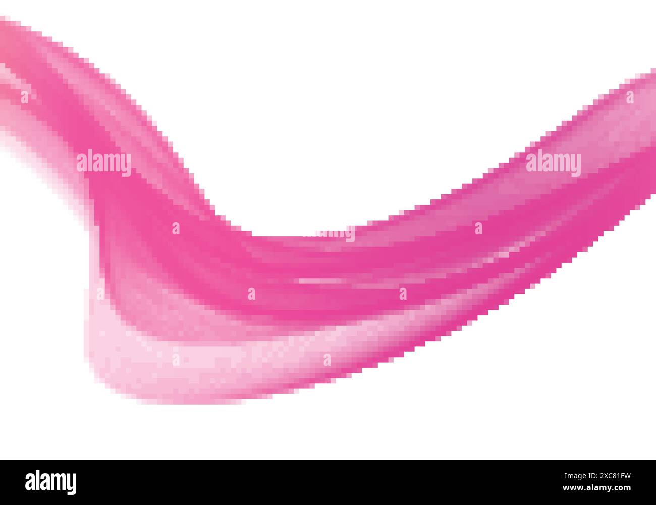 Abstract pink line flowing wave background Stock Vector