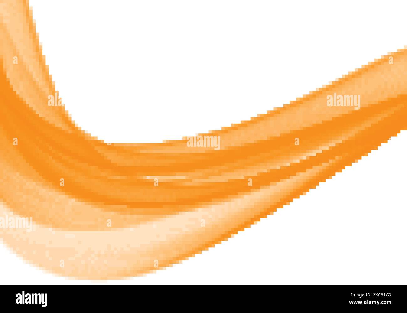 Abstract orange line flowing wave background Stock Vector