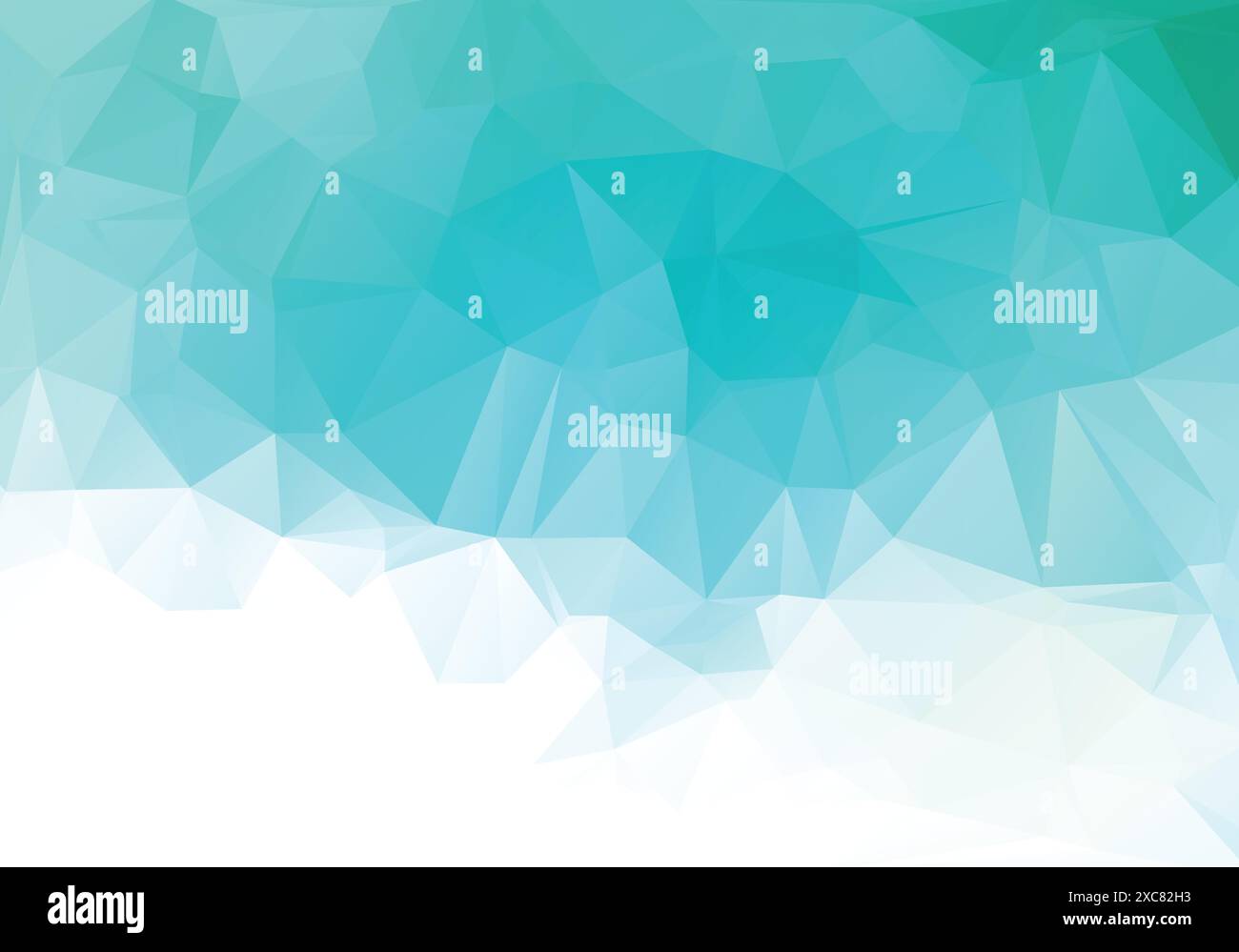 Abstract light green low poly triangular background Stock Vector