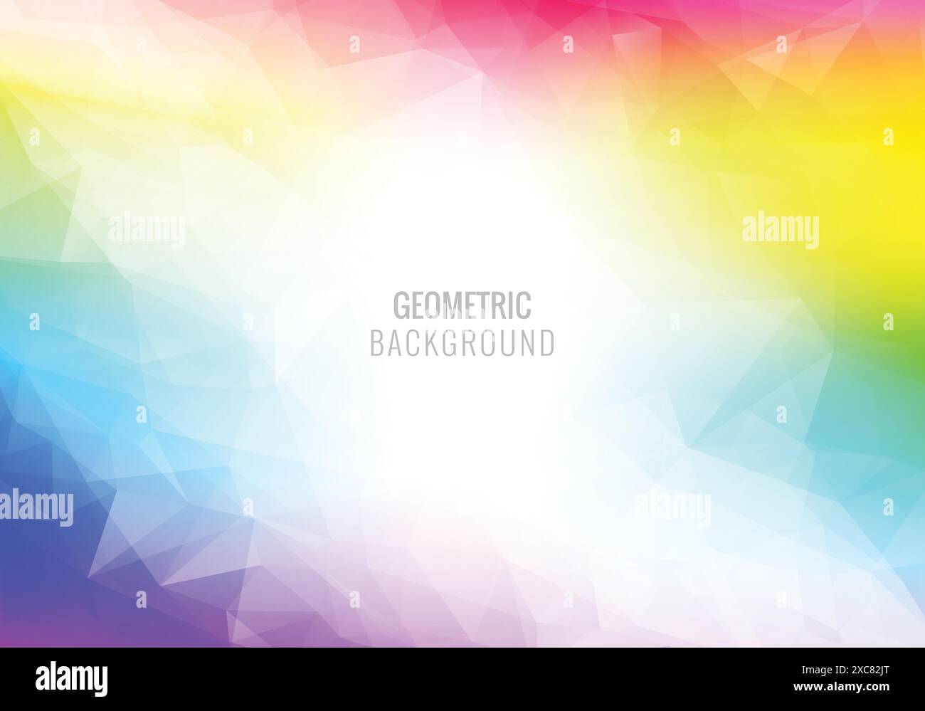 Modern geometric rainbow colorful triangle shape background Stock Vector