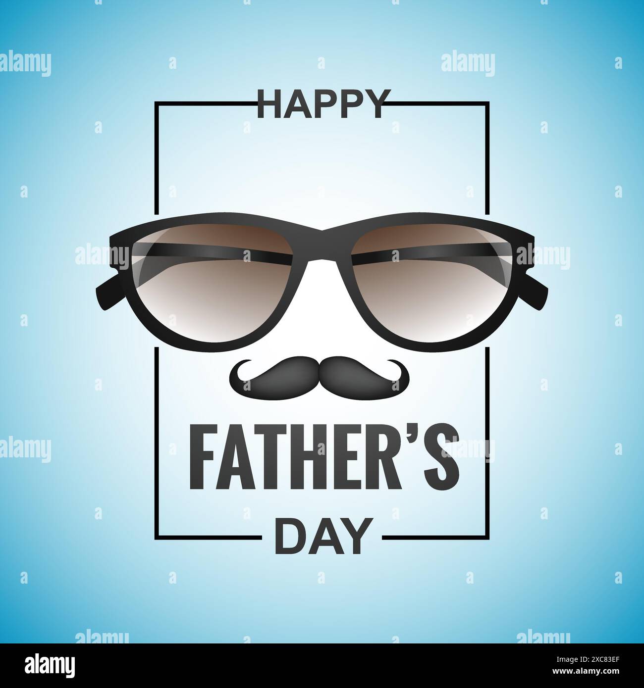 Happy fathers day spectacles and mustache card design Stock Vector ...
