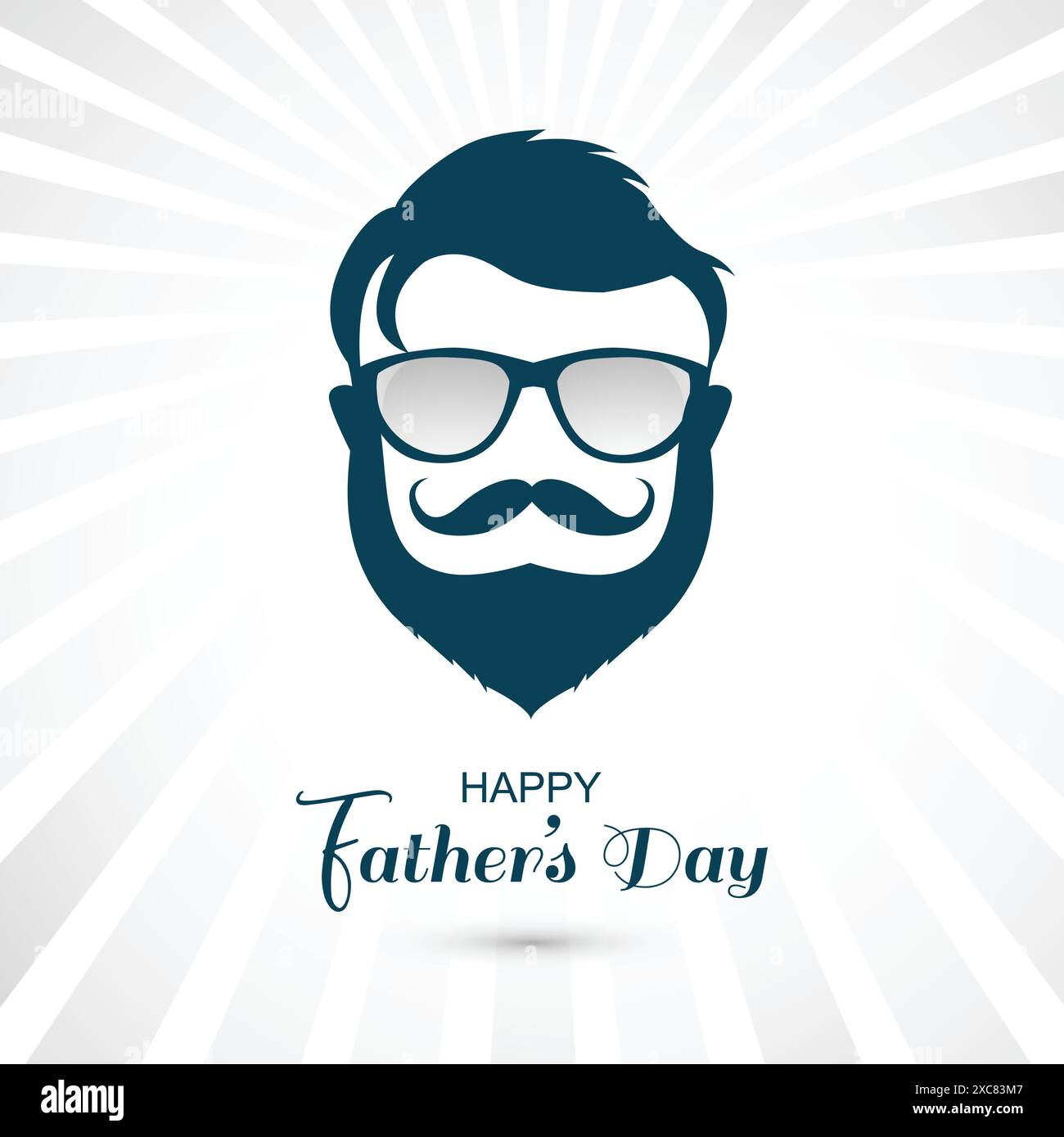 Happy fathers day man face greeting card background Stock Vector Image ...