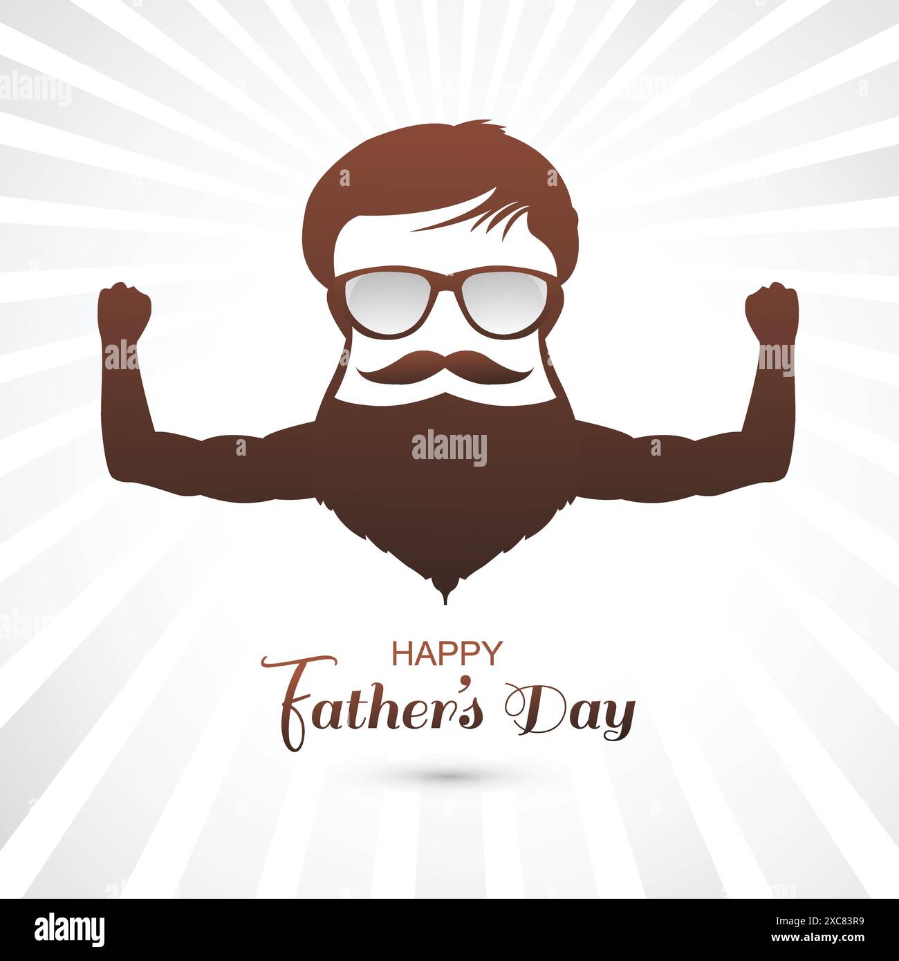Happy fathers day man face greeting card background Stock Vector Image ...