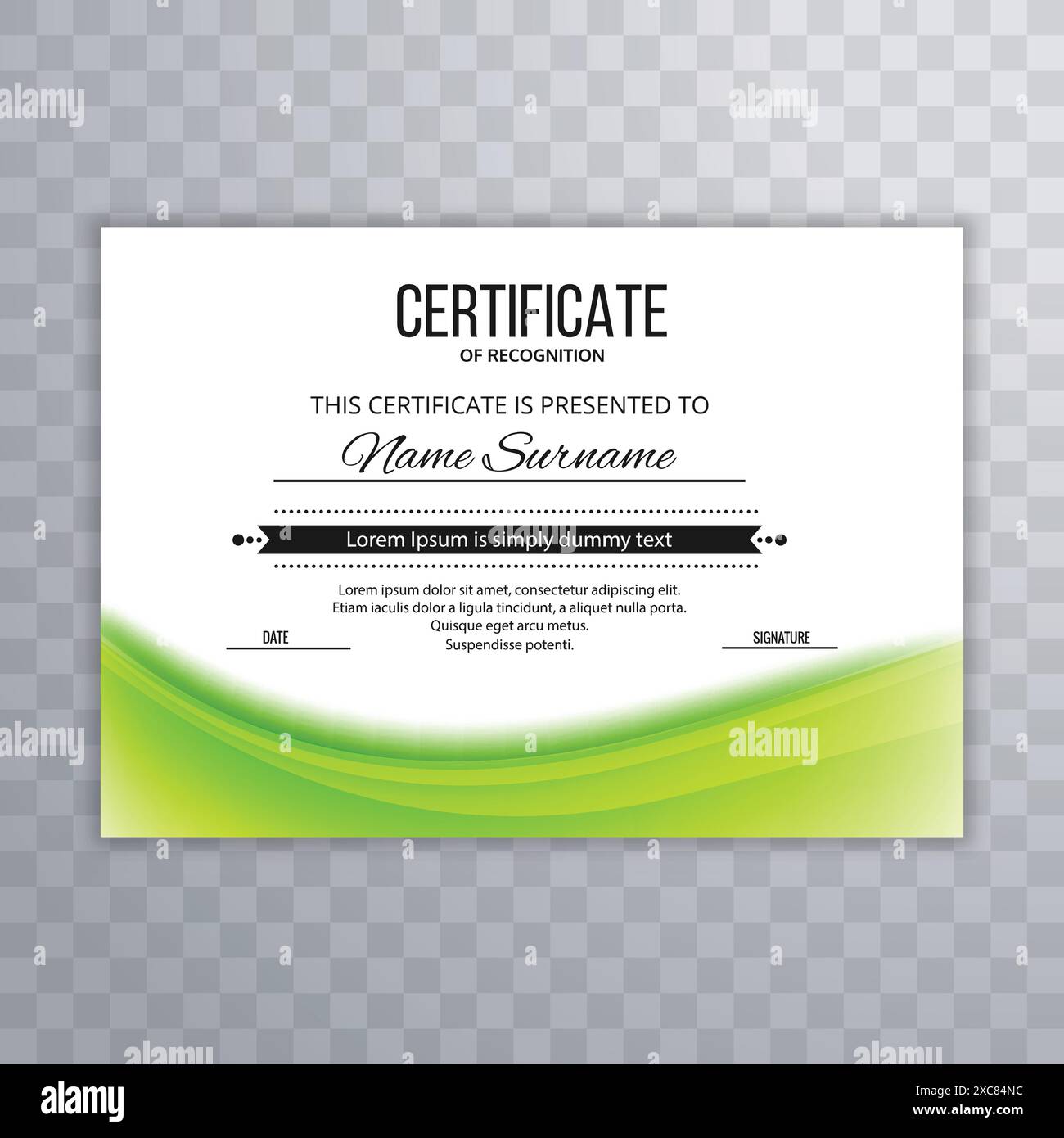 Abstract green wave diploma certificate design Stock Vector Image & Art ...