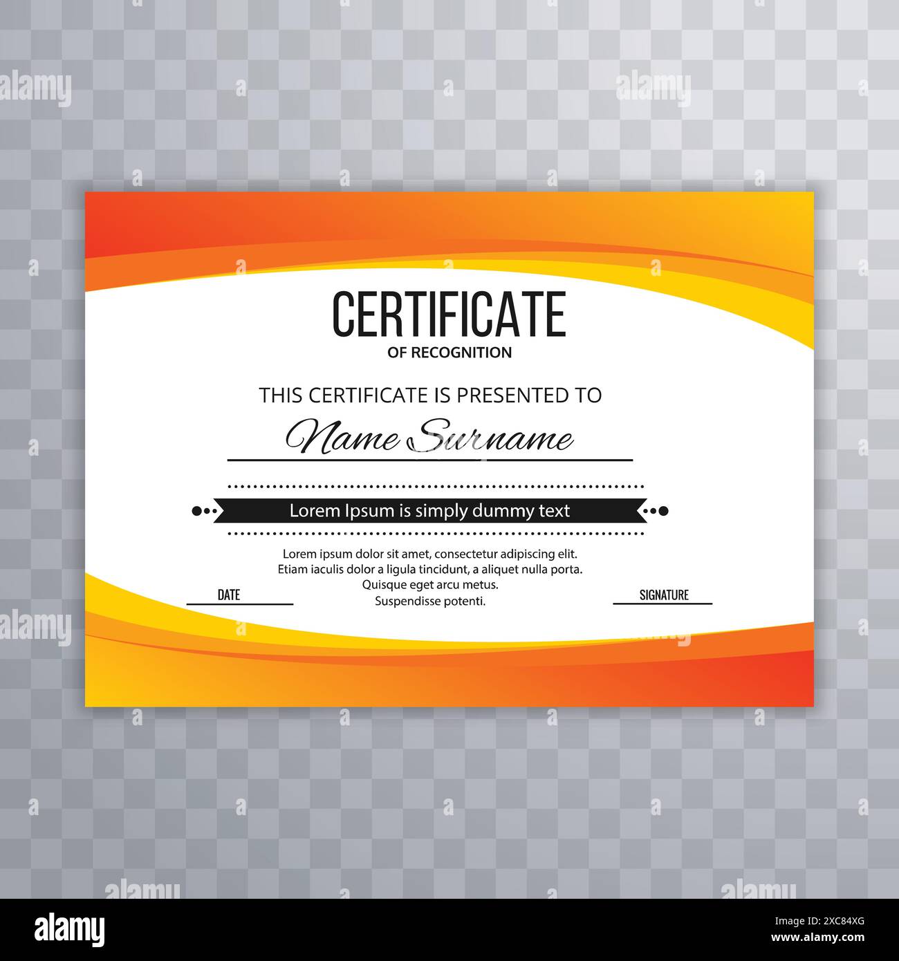 Modern employee of the month certificate wave design Stock Vector Image ...