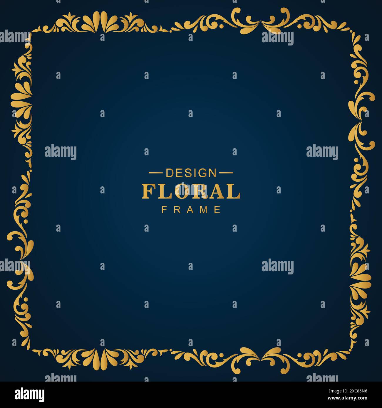 Luxury golden ornamental floral frame background Stock Vector Image ...
