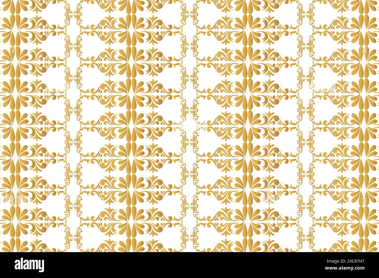 Beautiful decorative golden floral pattern background Stock Vector