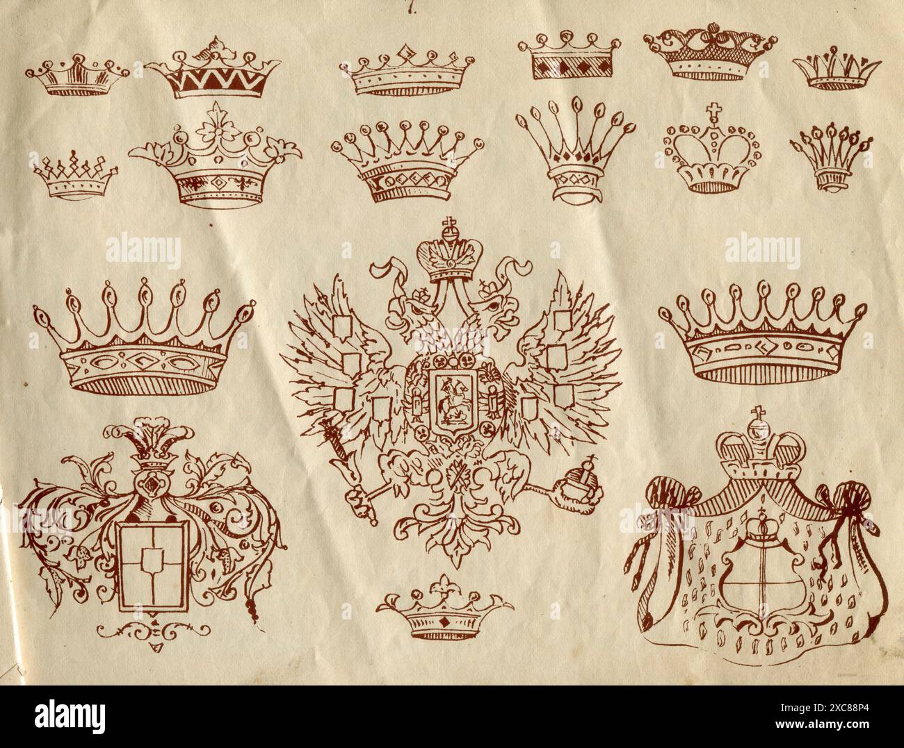 Vintage Victorian crowns Stock Photo - Alamy