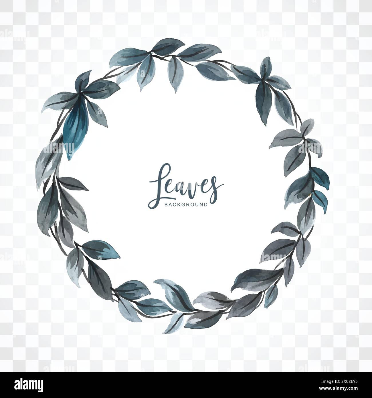 Modern hand draw circular leaf background Stock Vector Image & Art - Alamy
