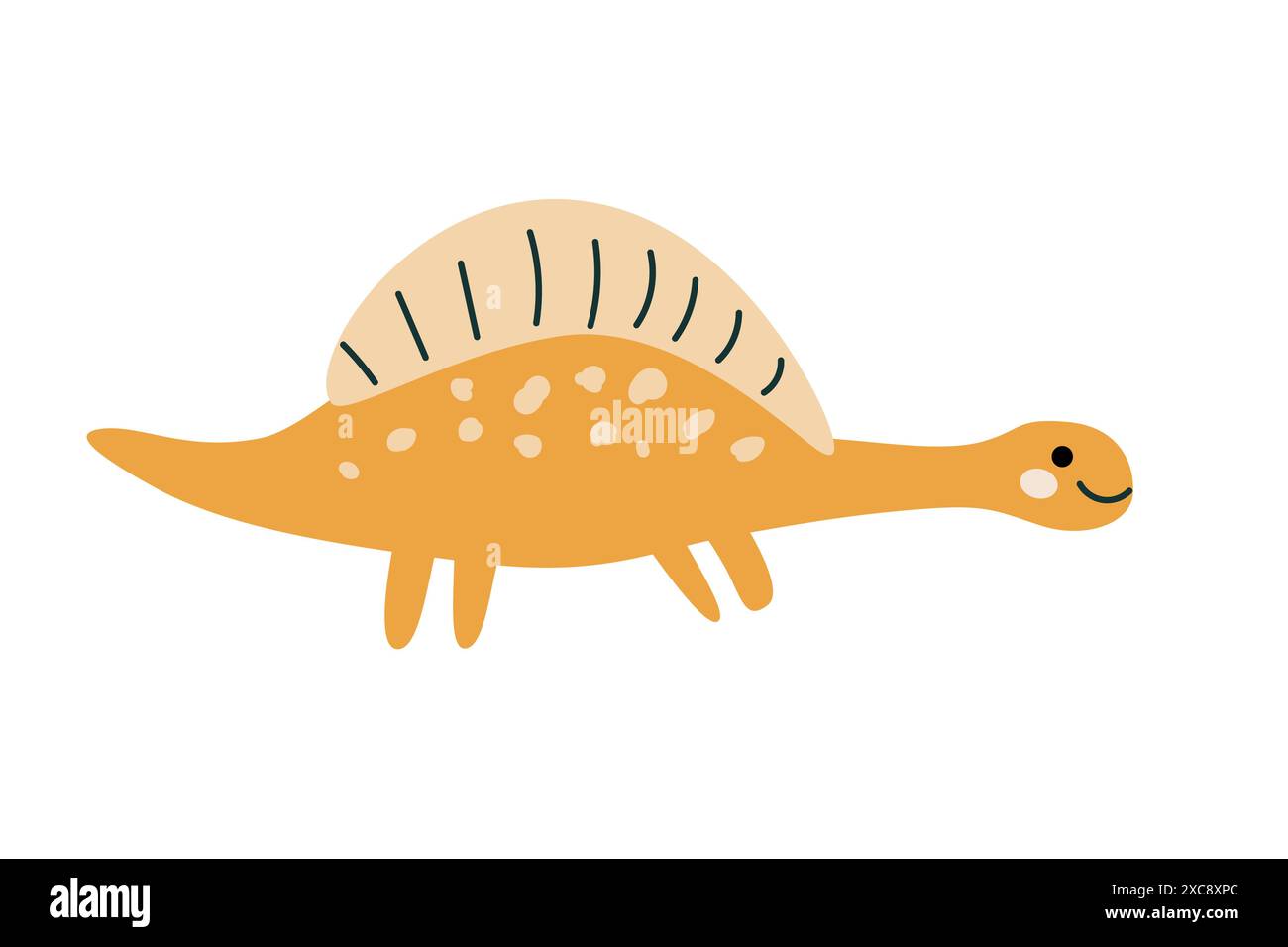 Spinosaurus dinosaur isolated vector illustration on white background ...