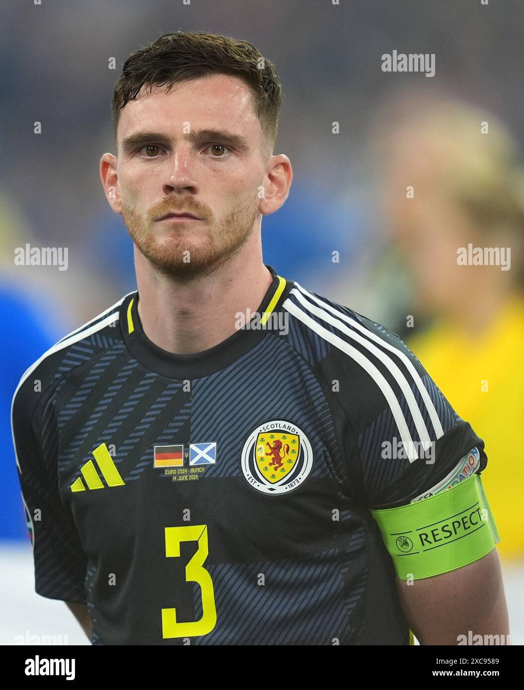 Scotland's Andrew Robertson before the UEFA Euro 2024 Group A match at ...