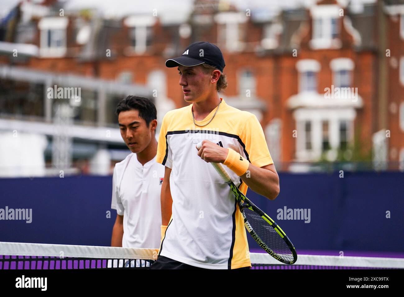 Queens Rinky Rinky Hijikata (left) and Henry Searle on day one of the cinch ...