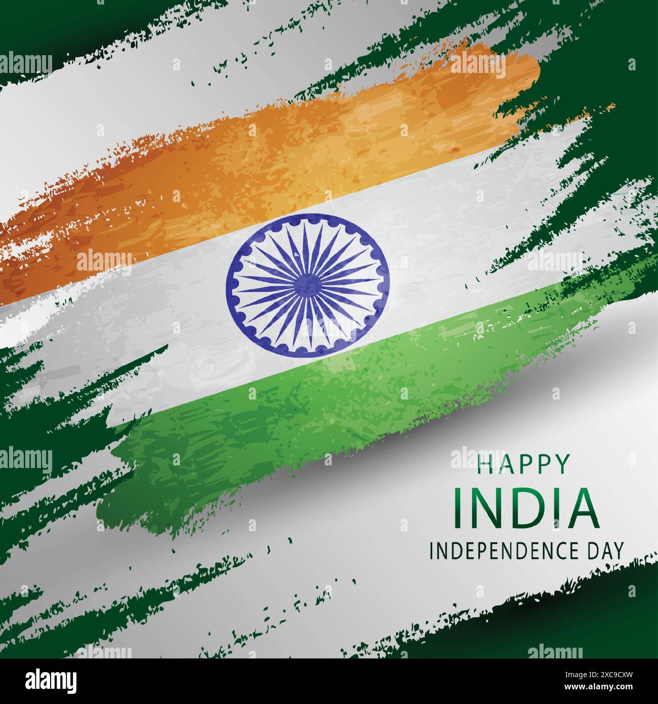 15 August India Independence Day Stock Vector