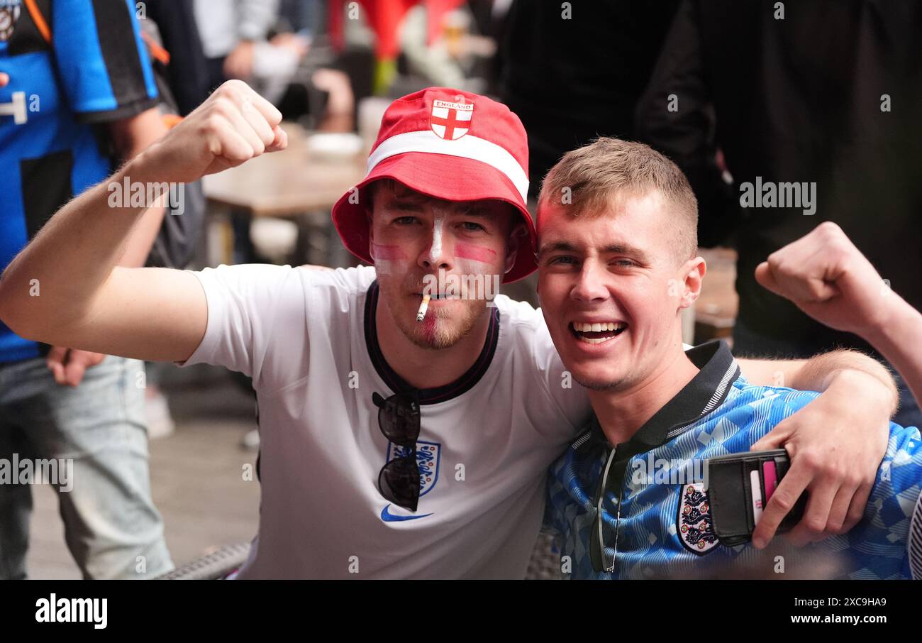 England fans in Gelsenkirchen. England take on Serbia tomorrow in their